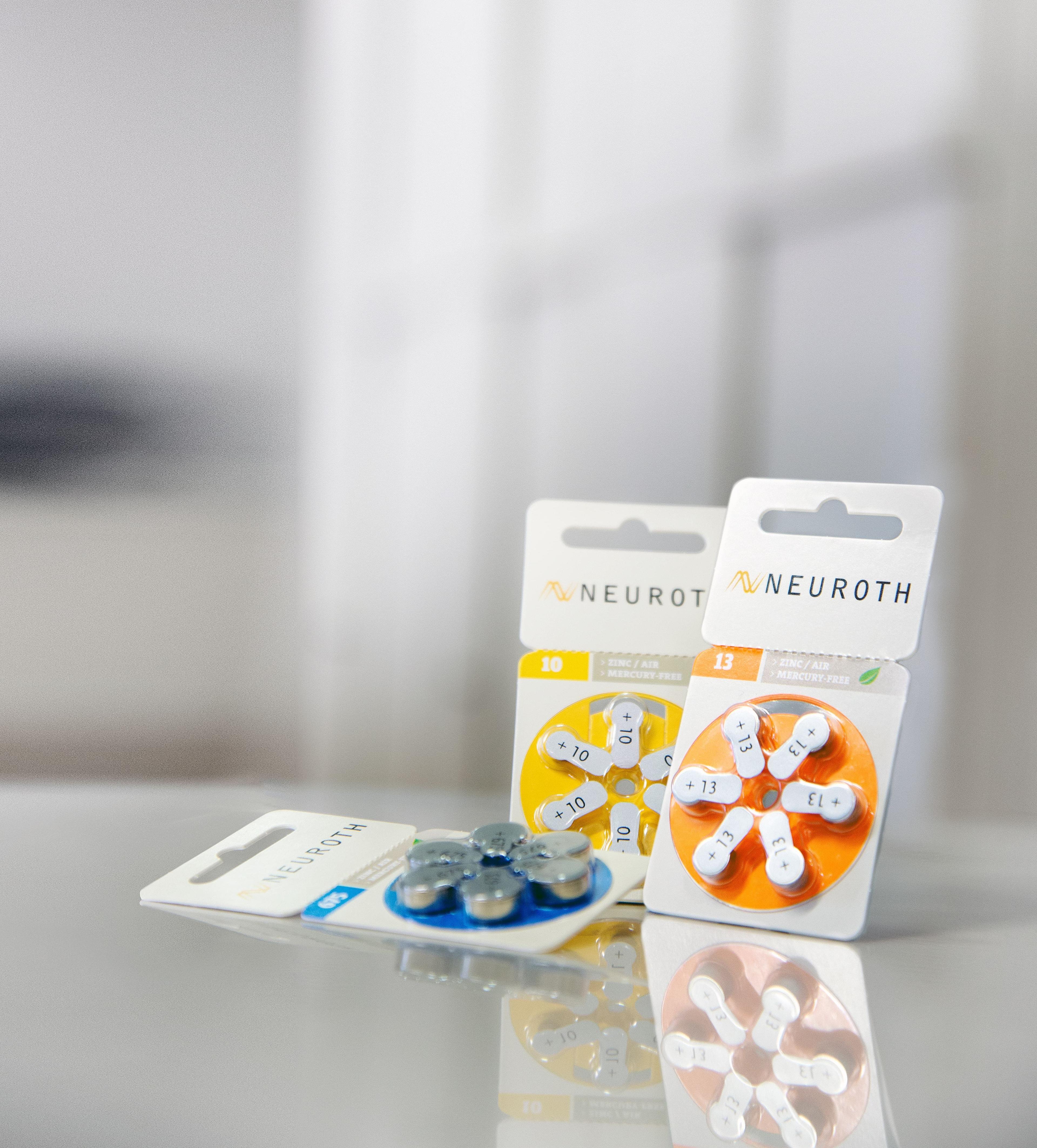 Neuroth-Batterien für Hörgeräte