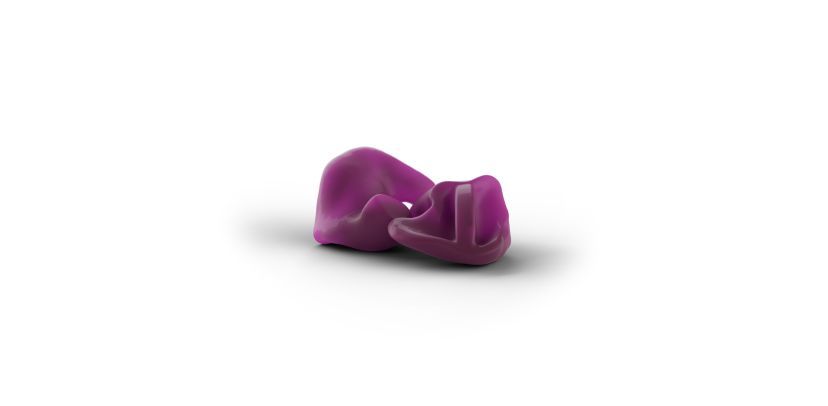 Earwear Swim zaštita sluha za plivanje roze boje na bijeloj pozadini